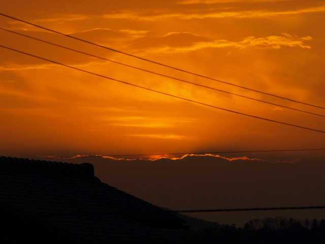 デジイチで沈んだ夕陽