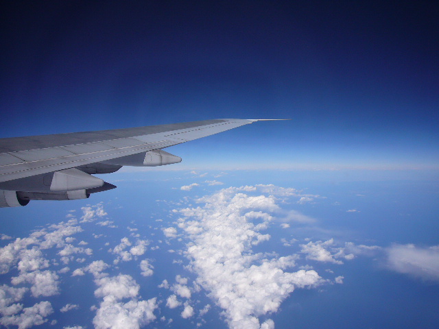 飛行機から日本