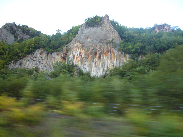 層雲峡車から