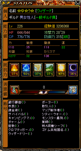 ＷＩＺ防御装備ステ