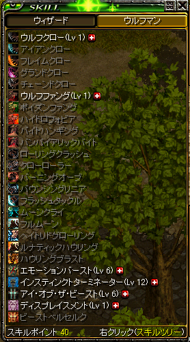 ＷＩＺ２２２・ウルフスキル