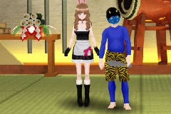 鬼とツーショット