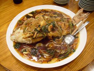 鯛の姿揚げあんかけ