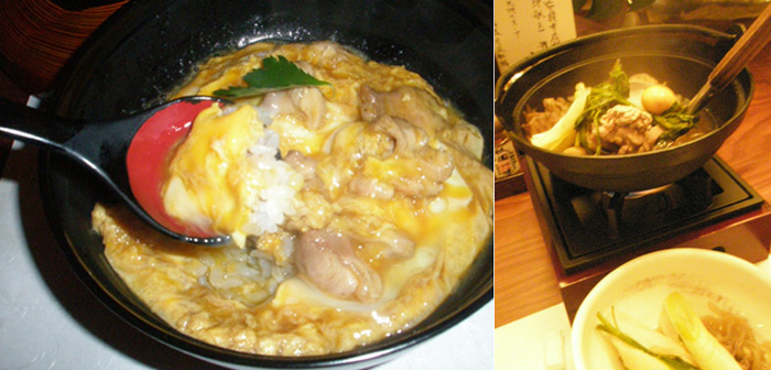 秋田名物きりたんぽ鍋＆比内地鶏極上の親子丼・