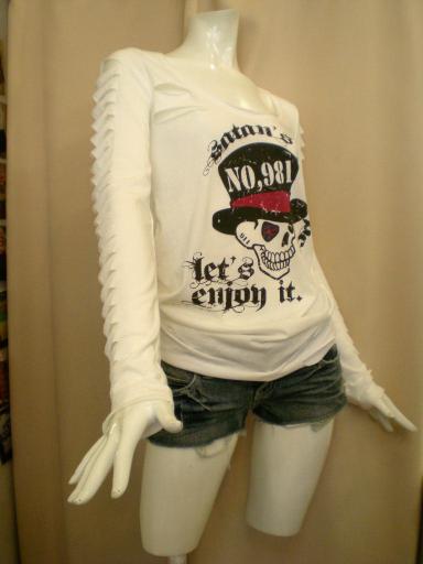 スカル柄Tシャツワンピ