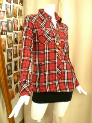 チェックワンピ