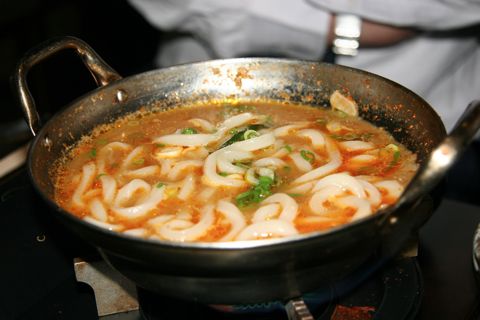 もつ鍋の〆のうどん