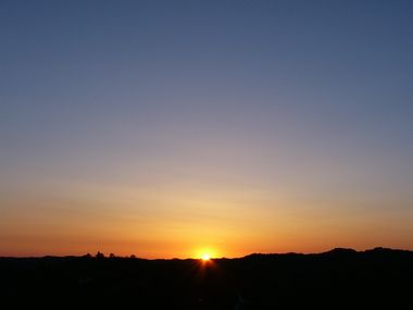 山の夕焼け