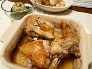 鶏もも肉の米酢＆ローズマリー焼き