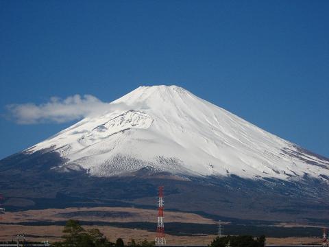 冬晴れと富士山