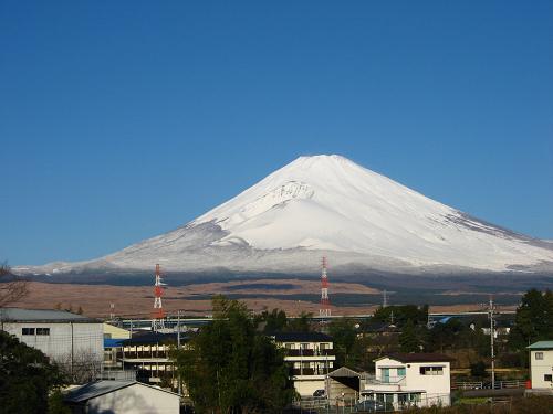 真っ白な富士山