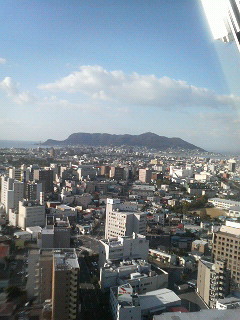 五稜郭タワーから見た函館山