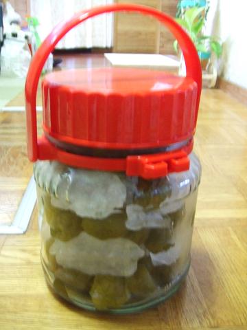 20080629話梅用二番煎じ梅の砂糖漬け2.JPG