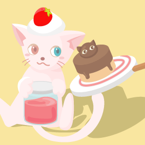 ケーキ猫の餌付け方