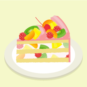 ５ フルーツたっぷりケーキ 美味しいイラストの部屋 楽天ブログ