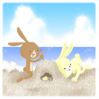 うさぎさん海水浴