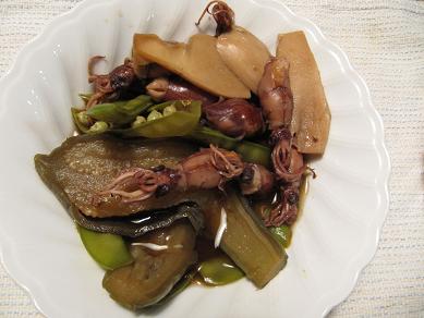 100605ホタルイカとなすの煮物