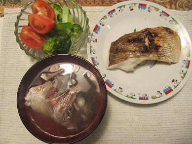 100510鯛の塩焼き（潮汁付）
