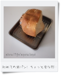 初めてのGOPAN米パンできあがり！？