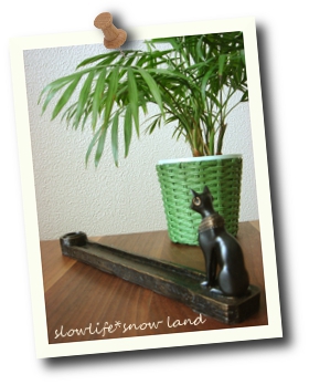 エジプト猫お香入れ