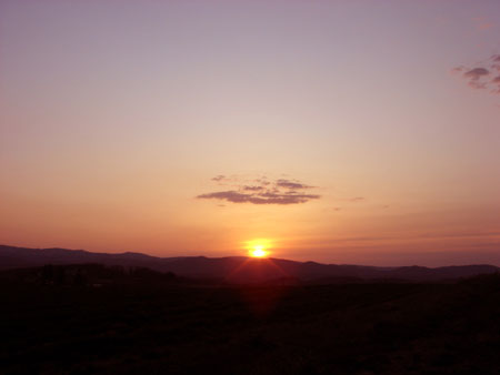 富良野　茜色の空