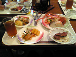 夕食はカニバイキング