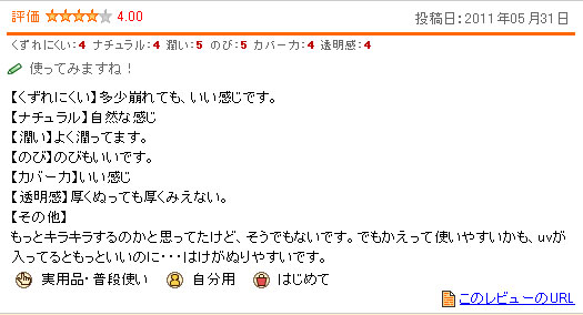 商品レビュー