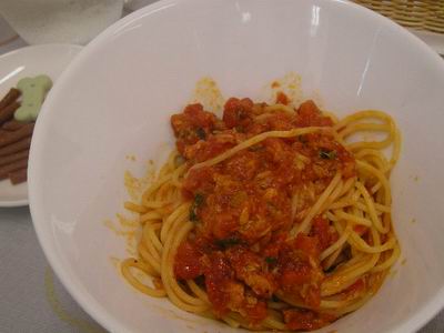 トマトツナのパスタ♪