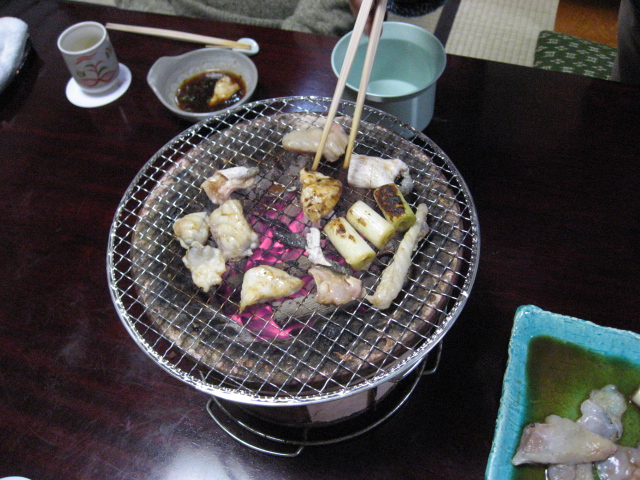 先ずは焼き河豚