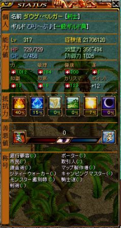 剣士ステータス
