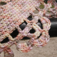 透かし編みのマーガレット《ベージュ系・段染め》2