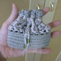 つつ編みポーチ２