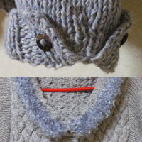 フード付カーディガンc