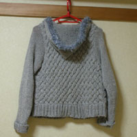 フード付カーディガンd