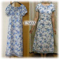 レース裾のラグランワンピ2