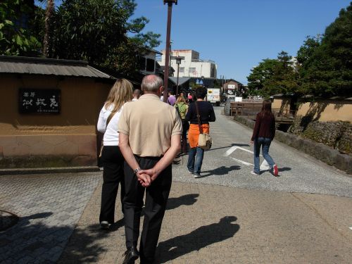 武家屋敷と外人観光客