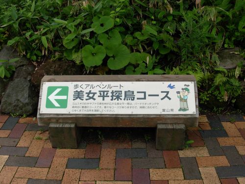 美女平駅の誘導看板