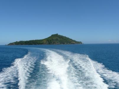 マナ島から帰る船からの景色