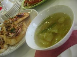 ニンニクと帆立だしの簡単スープ