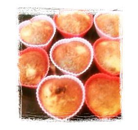 チョコバナナケーキハート