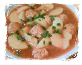 かぶと肉団子の煮物2