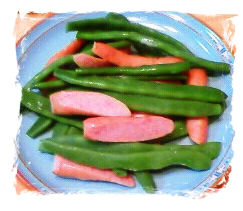 デカいんげんとソーセージ炒め