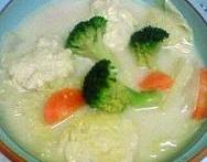 鶏団子シチューもどき盛り付け