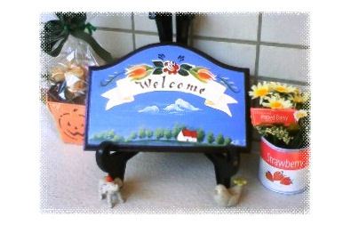 Welcomeボード2on花台