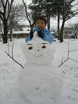 雪だるま作ったよ♪