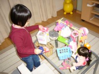 ぽぽちゃんのお洗濯ごっこ