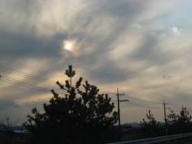 2月1日　夕方の空