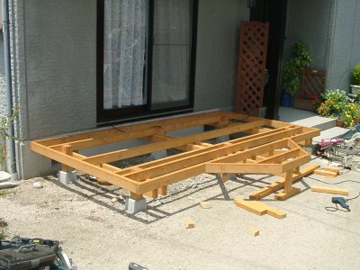 ウッドデッキ基礎2