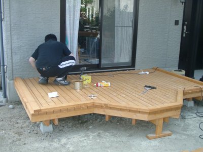 ウッドデッキ作成2