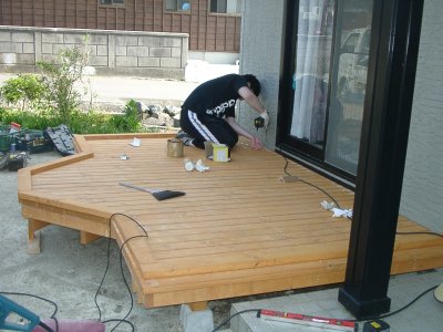 ウッドデッキ作成3
